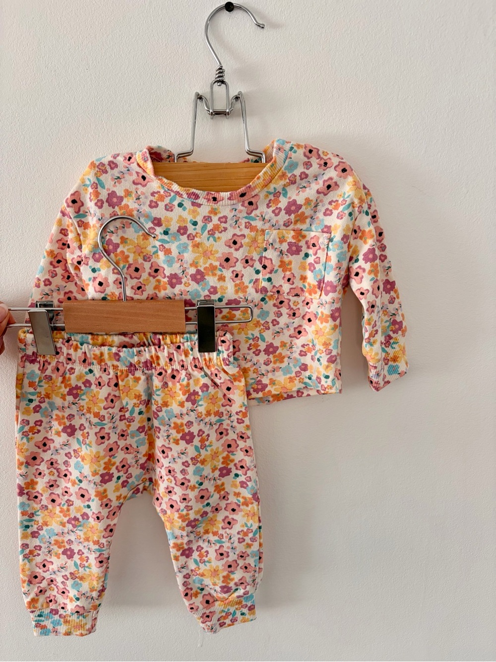 Jessica Simpson Floral Pajama Set - Pink, Yellow, Blue